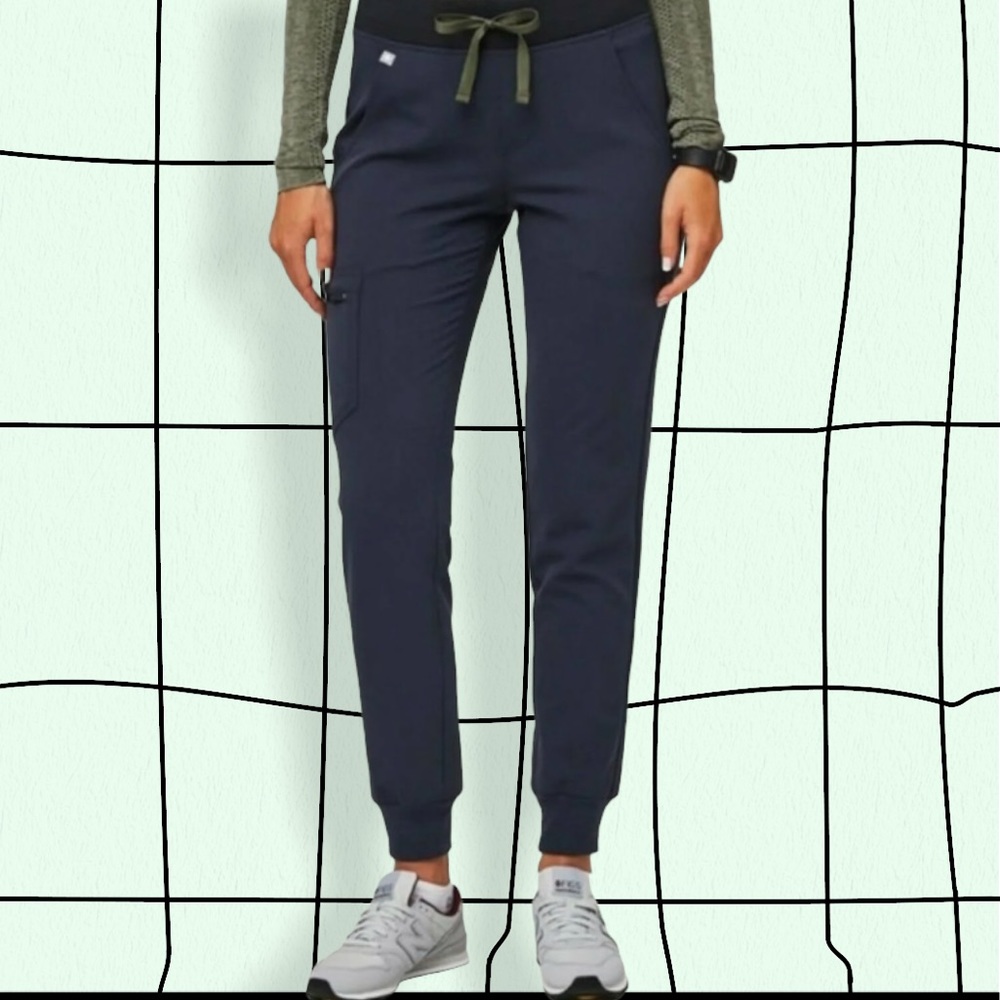 FIGS Zamora Scrub Pant Quiet Navy Medium Petite NWT